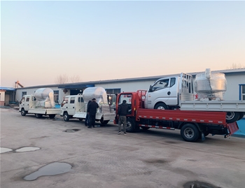 800L、1200L變頻水冷真空滾揉機(jī)，700L電加熱夾層鍋發(fā)往河南