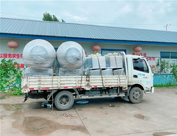 800L真空滾揉機2臺，200L料車15臺，發(fā)貨昌樂